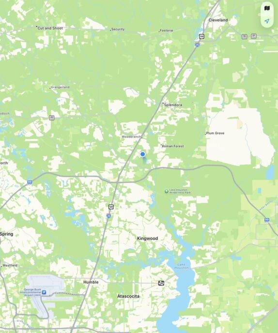 Map of service coverage areas