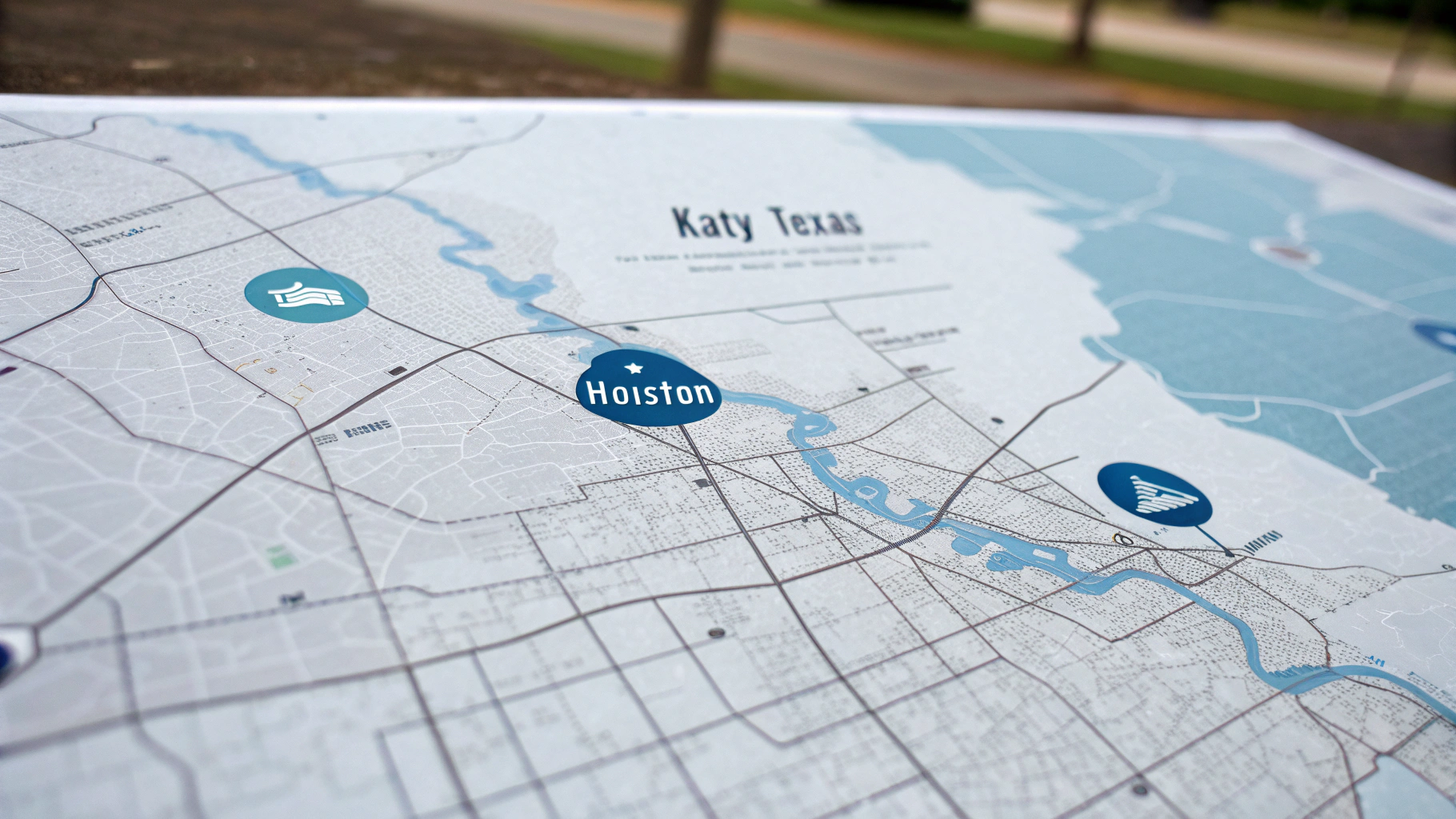 Map showing service areas